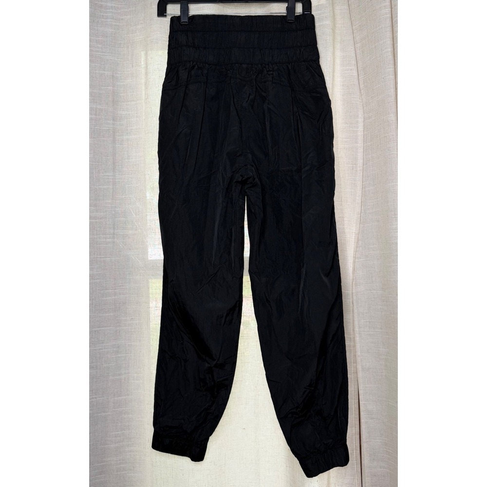Free People FP Movement Way Home Jogger Smocked High Rise Women's Small S Black - Picture 3 of 10